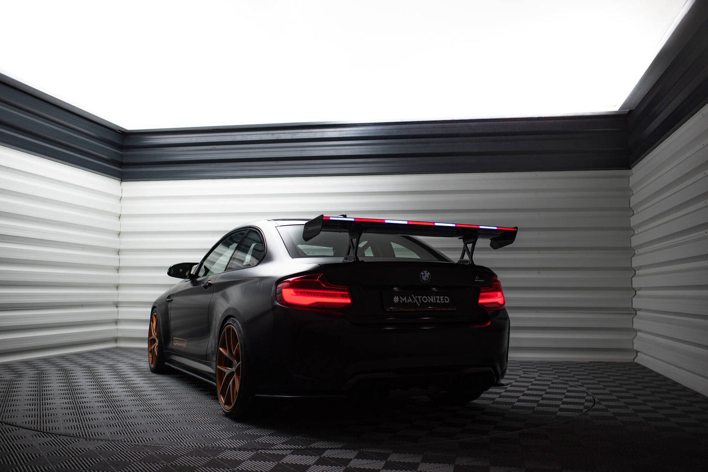 Carbon Spoiler With Internal Brackets Uprights + LED BMW M2 F87 / 2 / 2 M-Paket F22
