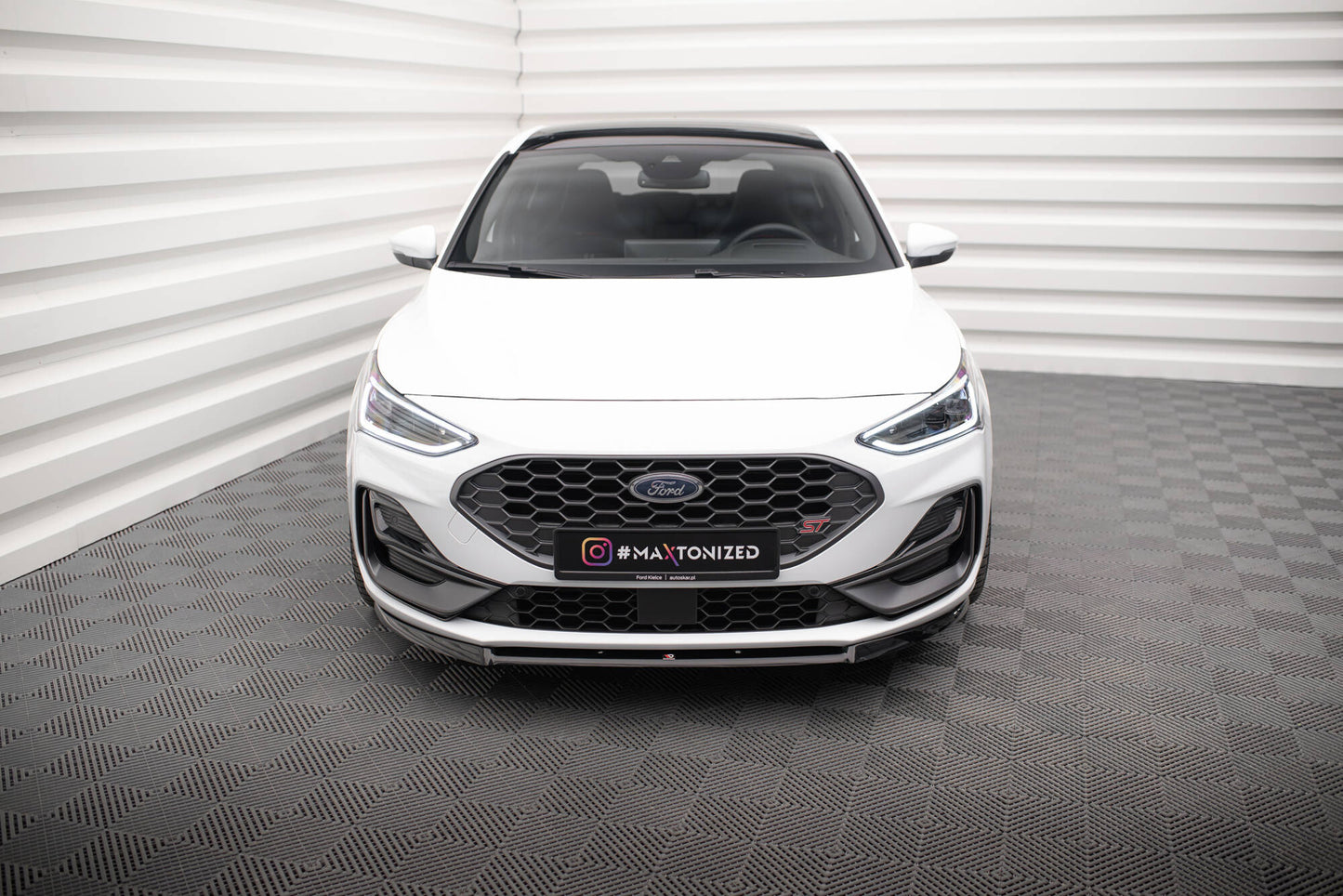 Front Ansatz V.2 für Ford Focus ST / ST-Line Mk4 Facelift schwarz Hochglanz