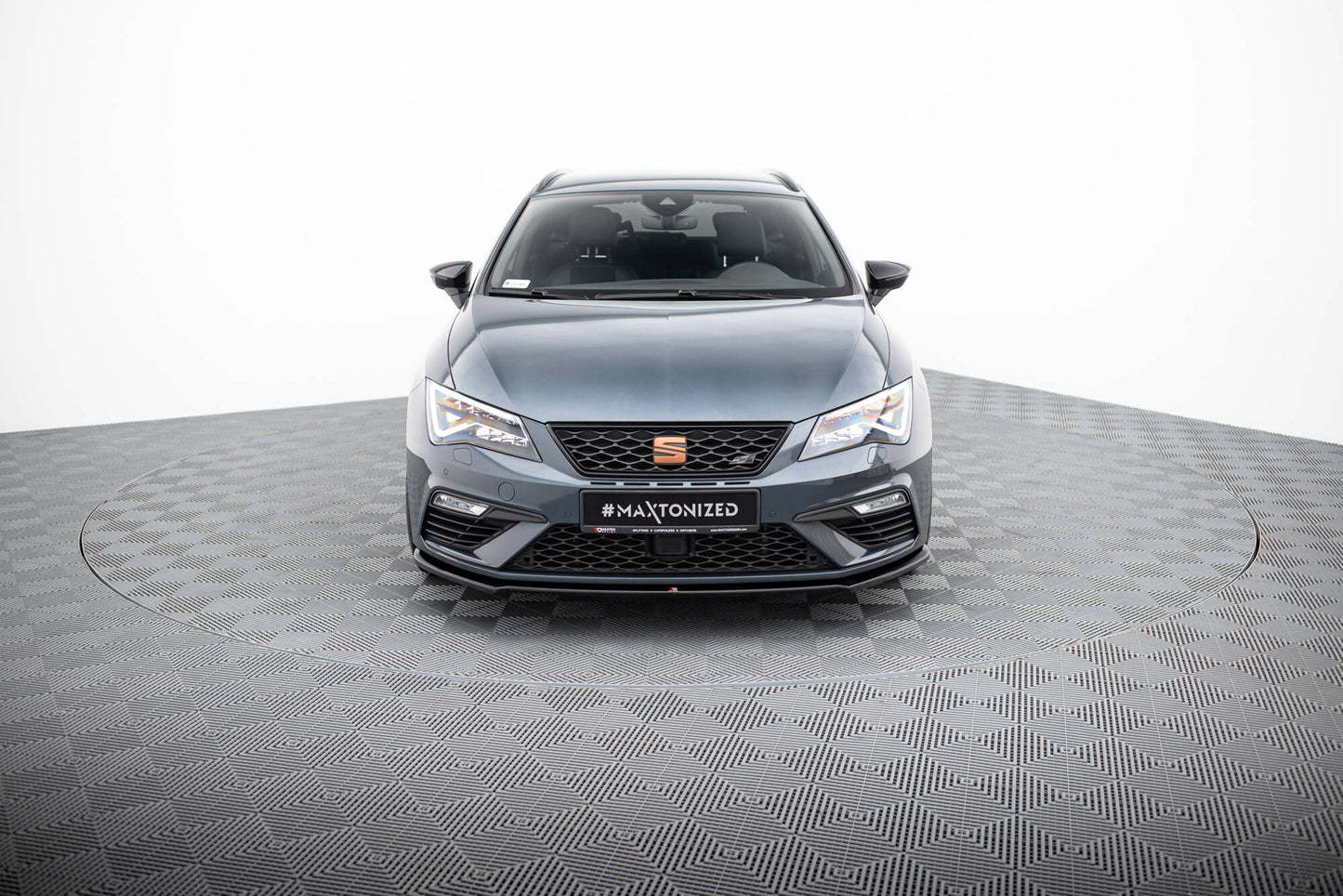 Front Ansatz V.4 für Seat Leon Cupra / FR Mk3 FL schwarz Hochglanz