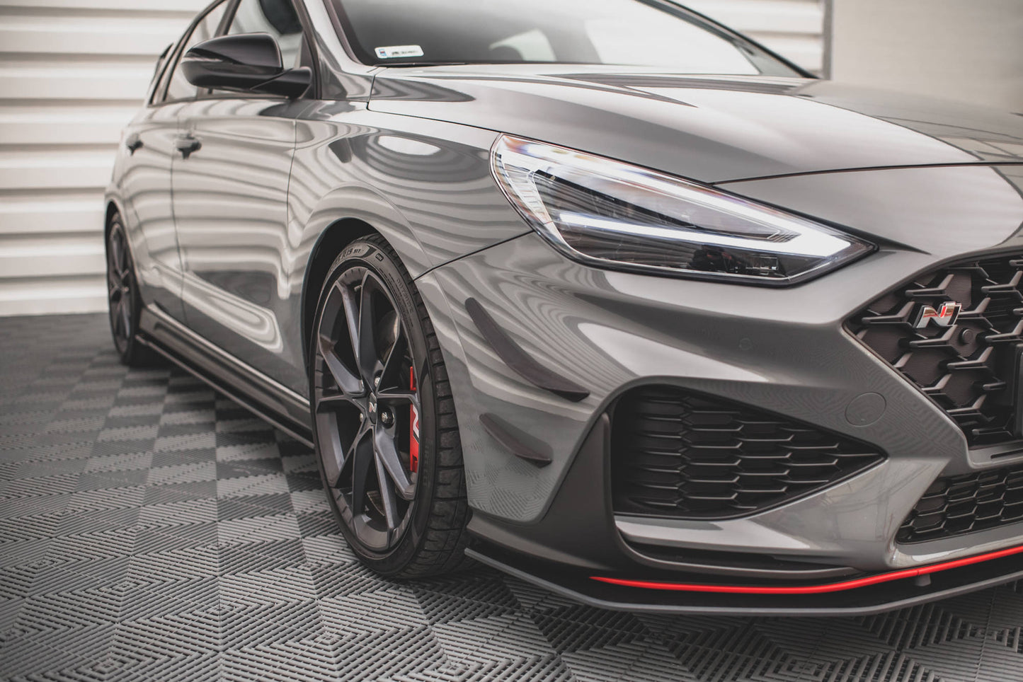 Stoßstangen Flaps Wings vorne Canards für Hyundai I30 N / I30 N-Line Hatchback/Fastback Mk3 Facelift