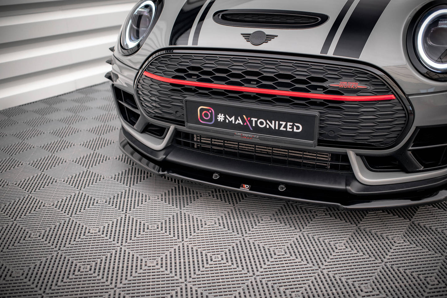 Front Ansatz V.3 für Mini Cooper Clubman John Cooper Works F54 Facelift schwarz Hochglanz