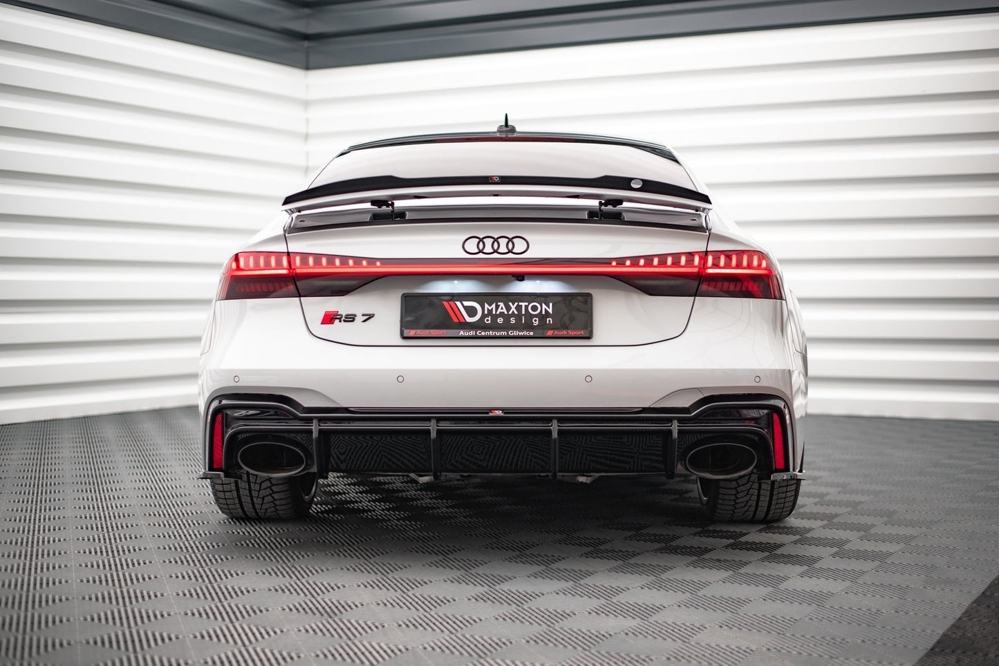 Spoiler CAP für Audi A7 C8 / C8 S-Line / S7 C8 / RS7 C8 schwarz Hochglanz