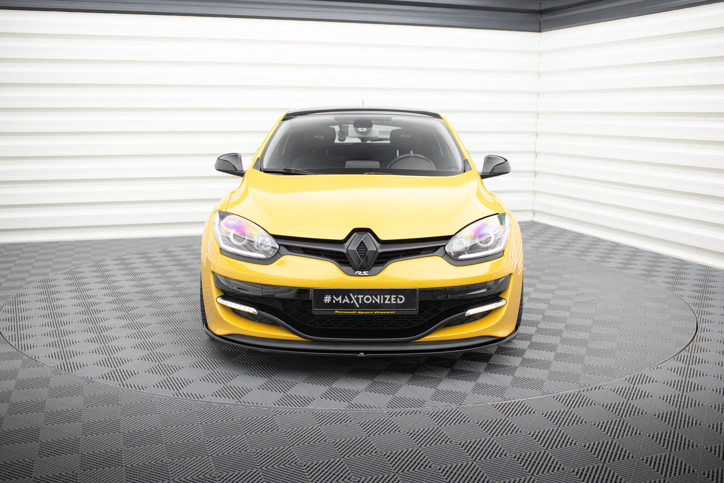 Front Ansatz für RENAULT MEGANE 3 RS v.1 schwarz Hochglanz