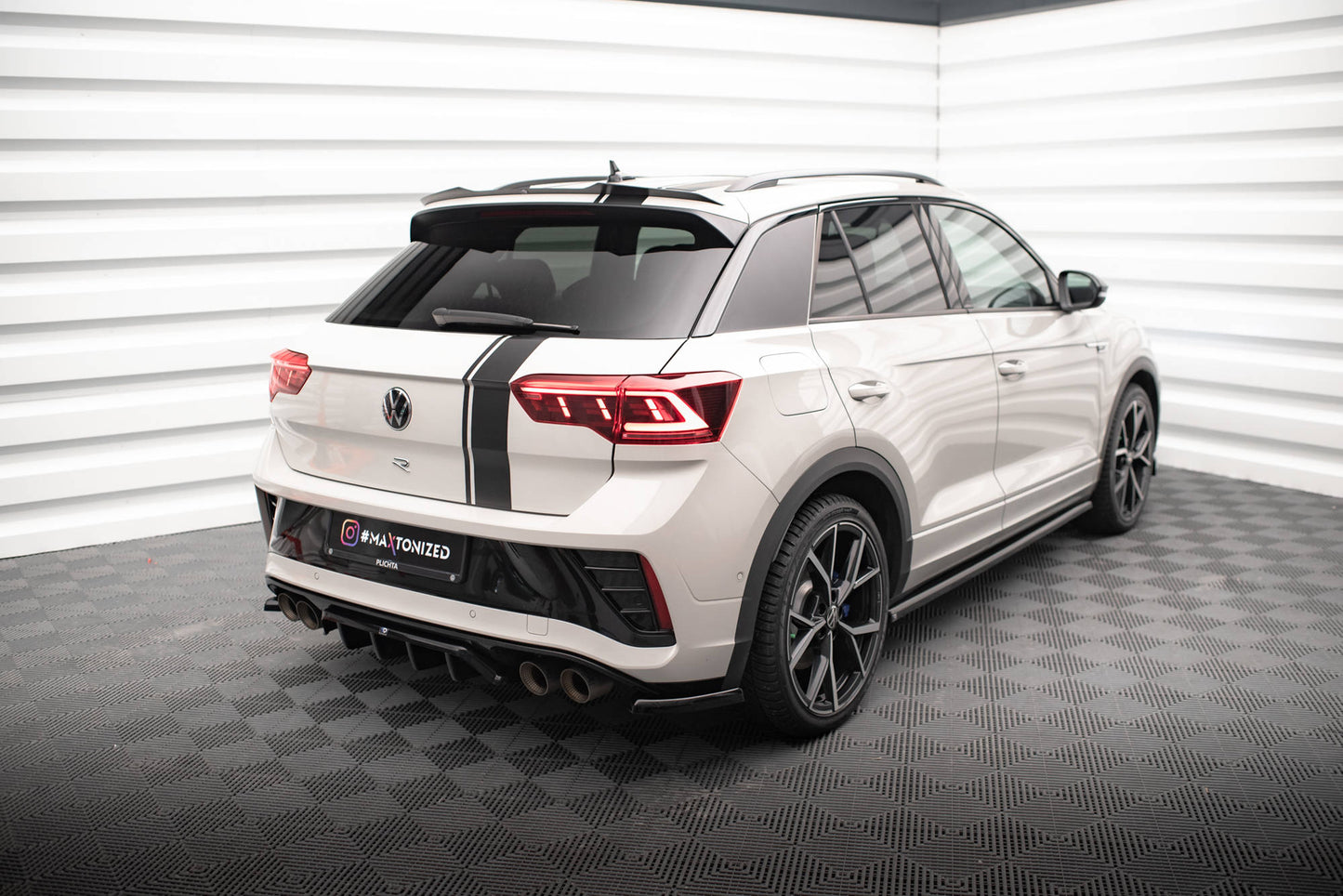 Spoiler CAP für VW T-Roc R / R-Line Mk1 schwarz Hochglanz