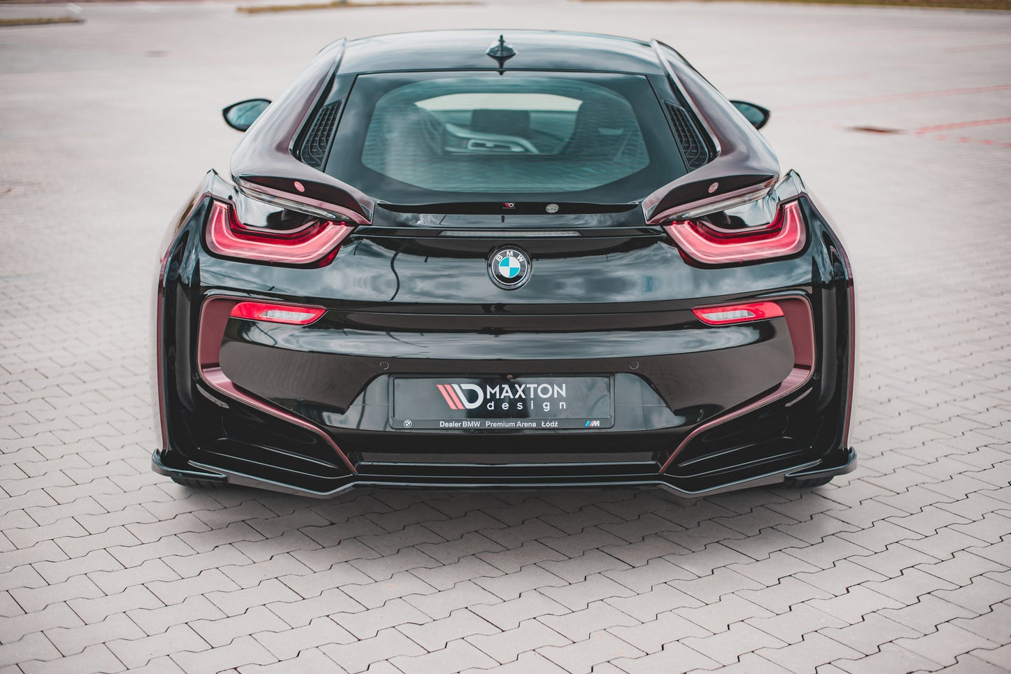 Heckansatz BMW i8 schwarz Hochglanz