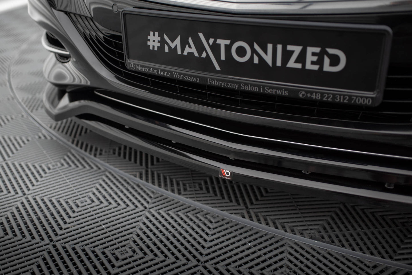 Front Ansatz V.2 für Mercedes-Benz S W222 schwarz Hochglanz