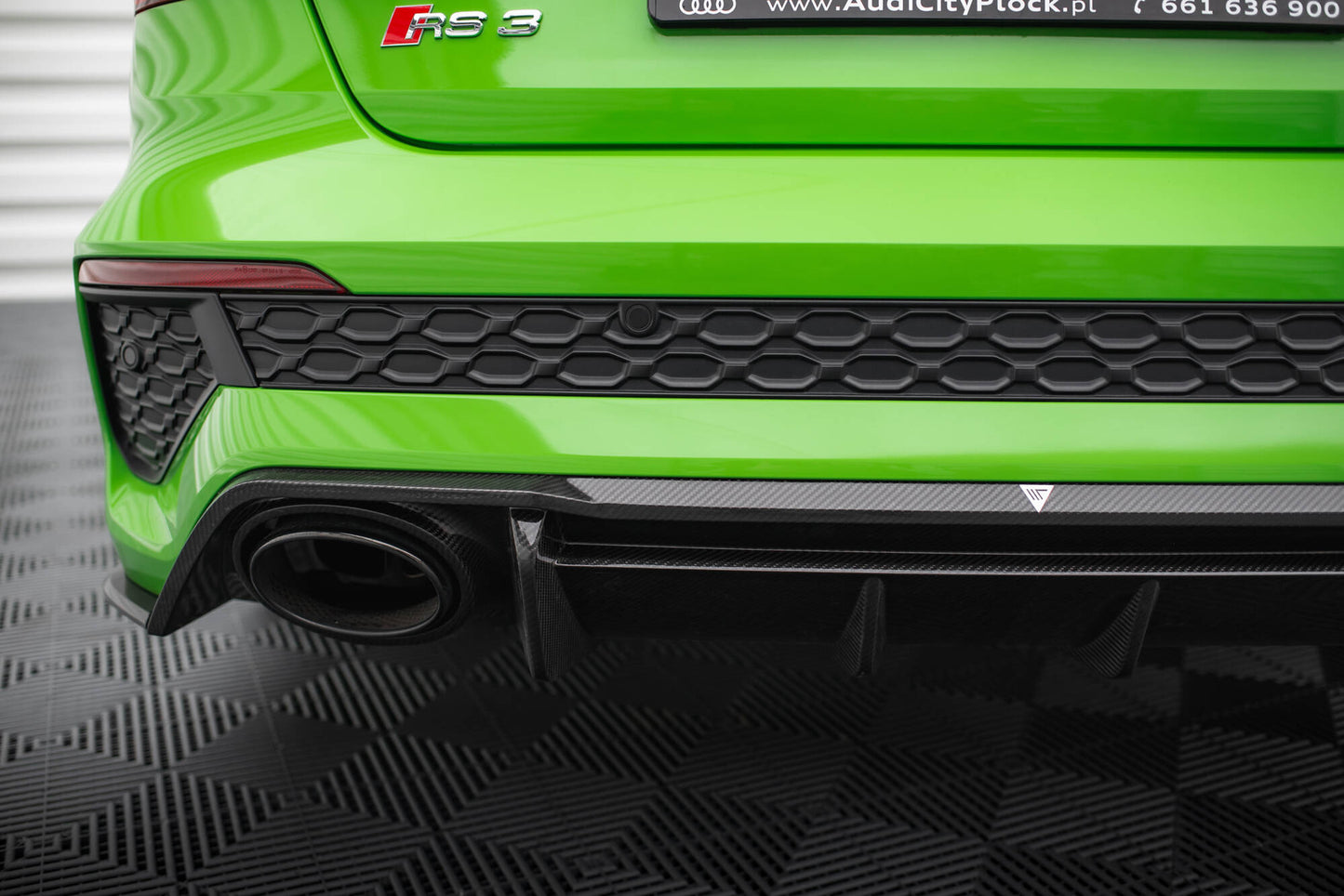 Prepreg Carbon Fiber Diffusor Heck Ansatz für Audi RS3 8Y