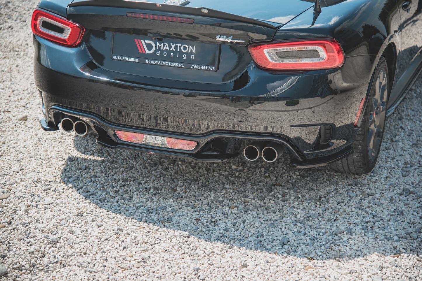 Heckansatz Abarth 124 Spider schwarz Hochglanz