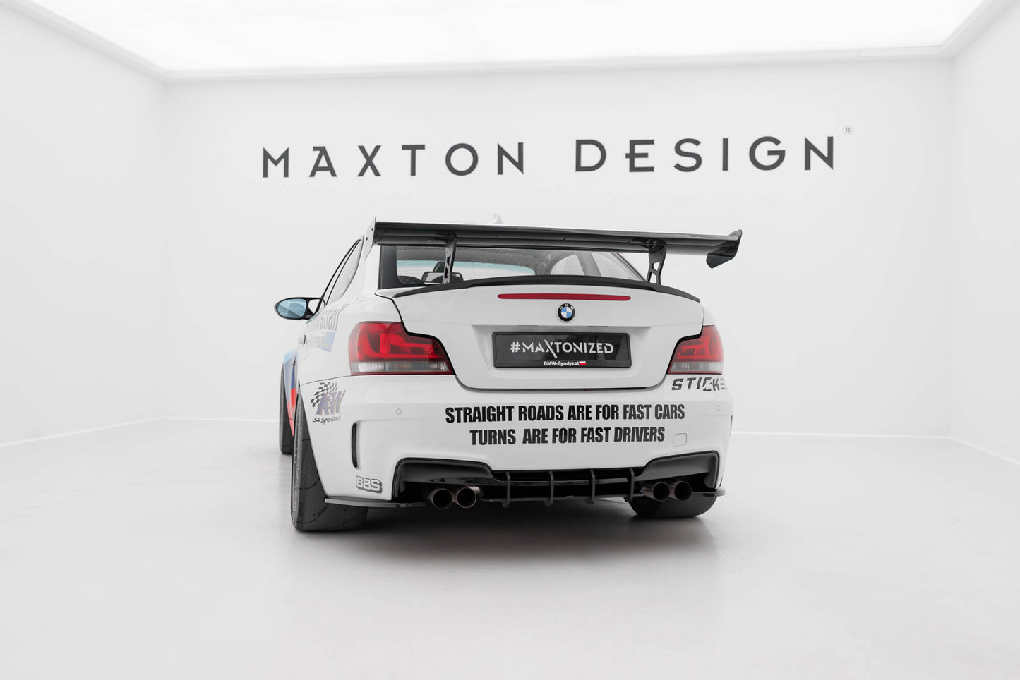 Carbon Spoiler With Internal Brackets Uprights V.2 BMW 1er M E82