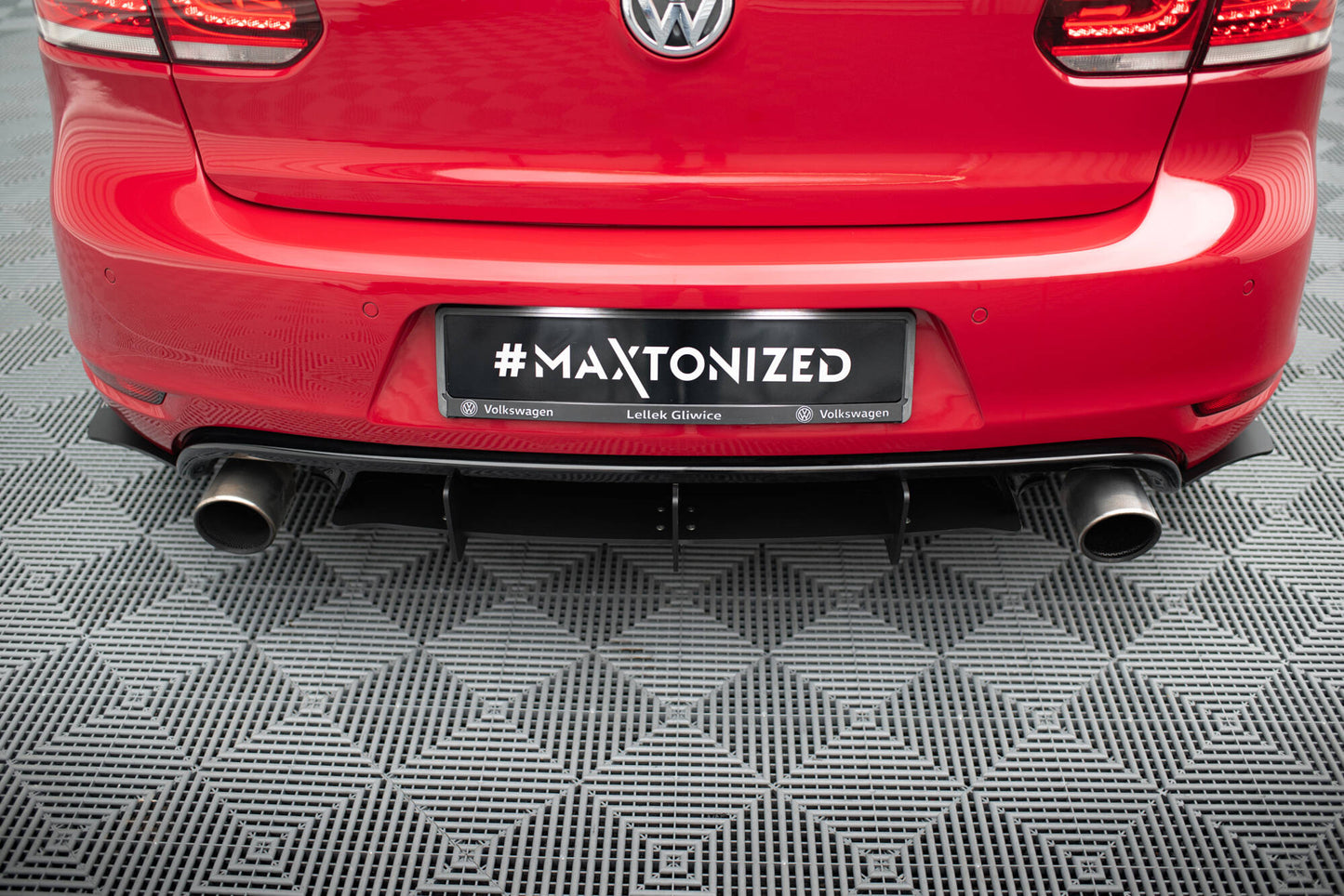 VW GOLF 6 GTI / 35TH Diffusor Heck Ansatz für Heckschürze für & Heck Ansatz Flaps Diffusor für
