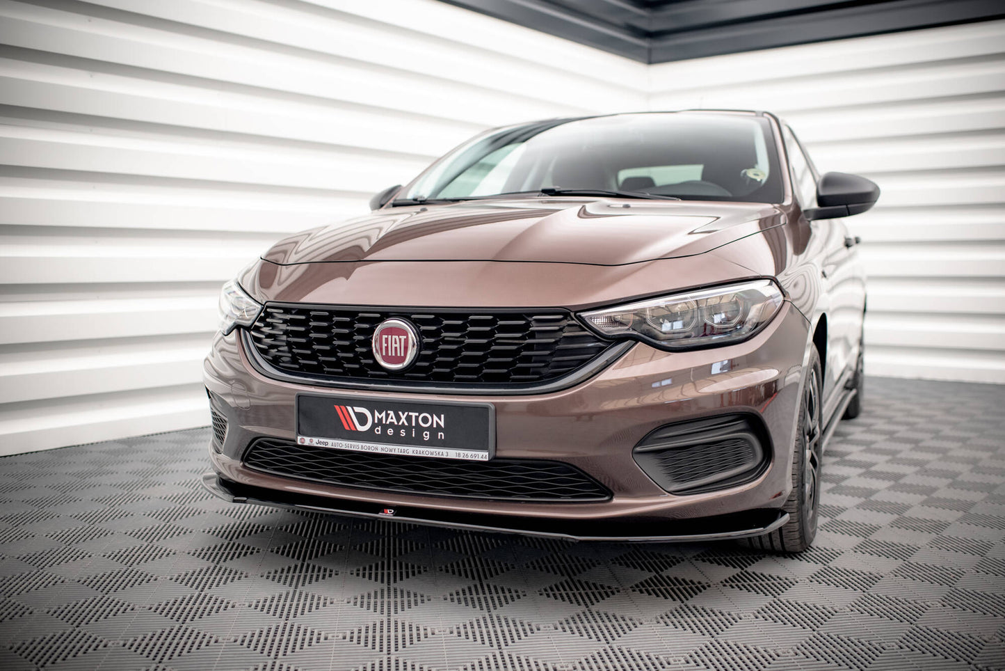 Front Ansatz für Fiat Tipo S-Design schwarz Hochglanz