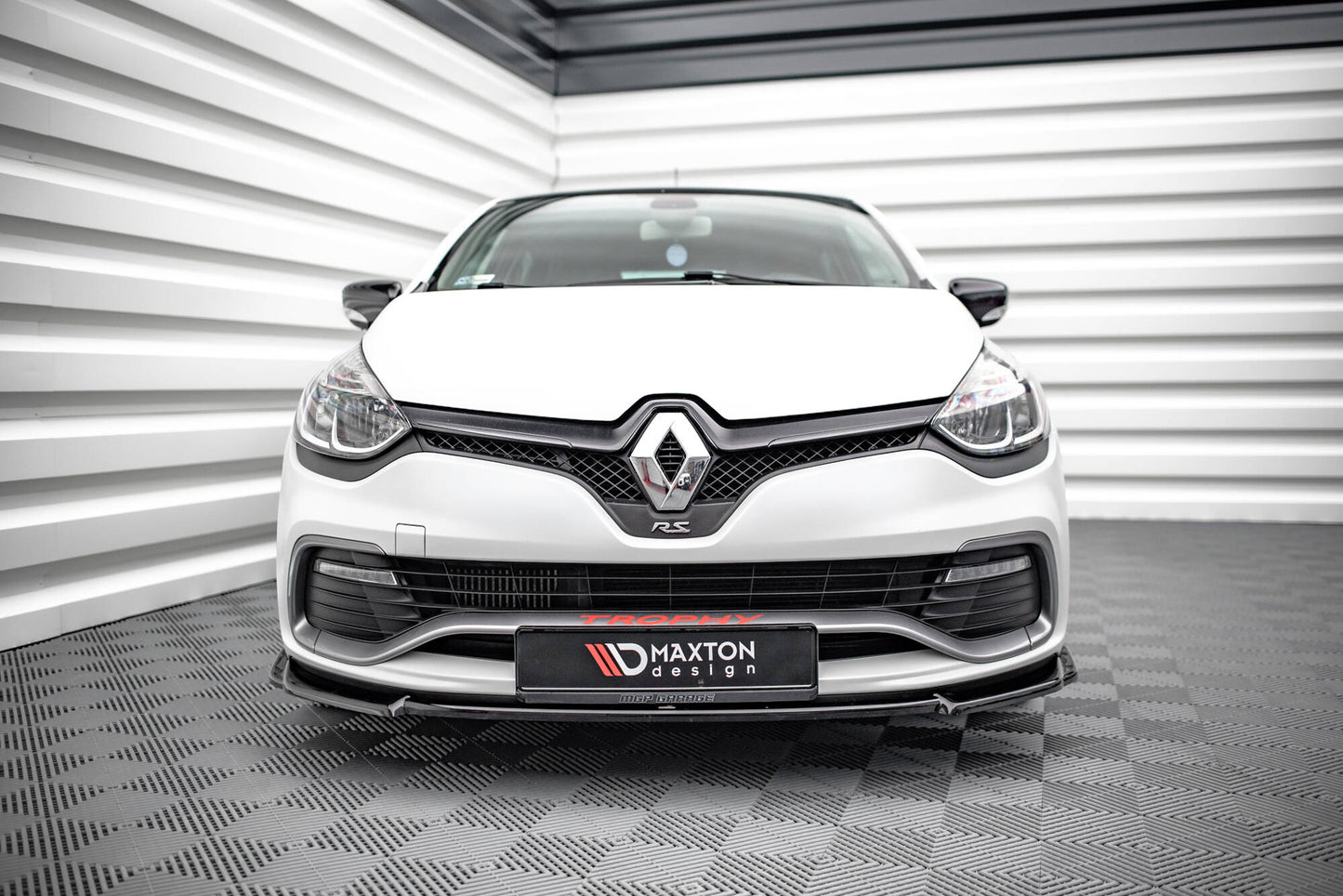Front Ansatz V.2 für Renault Clio RS Mk4 schwarz Hochglanz