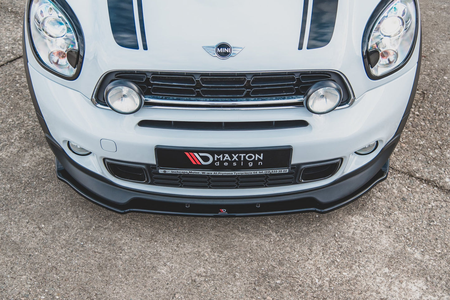 Front Ansatz für Mini Countryman Mk1 JCW schwarz Hochglanz
