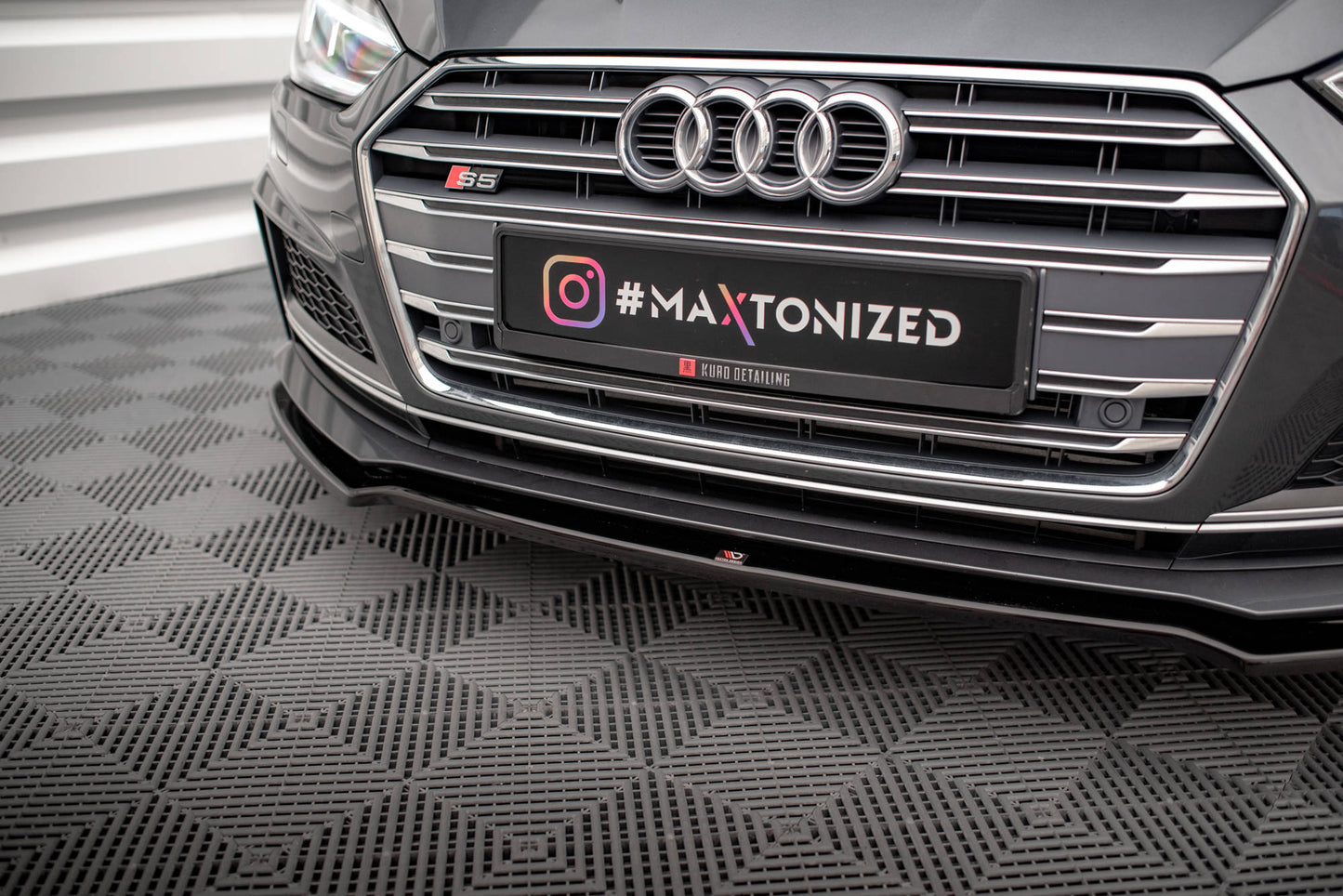 Front Ansatz V.1 für Audi S5 / A5 S-Line F5 Coupe / Sportback schwarz Hochglanz