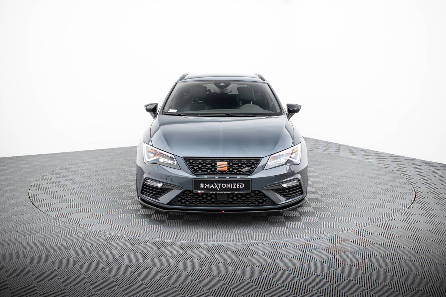 Front Ansatz V.4 für Seat Leon Cupra / FR Mk3 FL schwarz Hochglanz