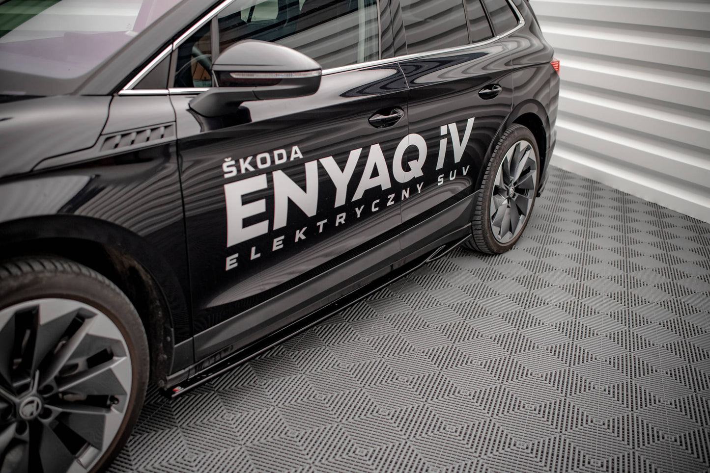 Seitenschweller Ansatz für Skoda Enyaq iV Carbon Look