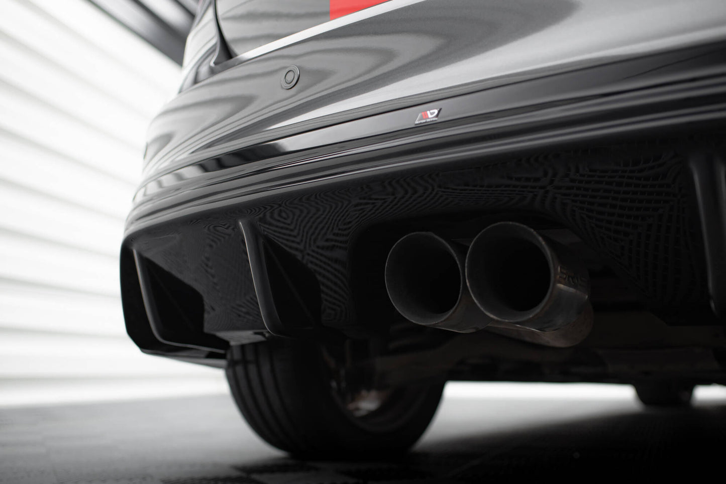 Diffusor Heck Ansatz für Ford Focus ST Mk3 FL (RS-Look) schwarz Hochglanz