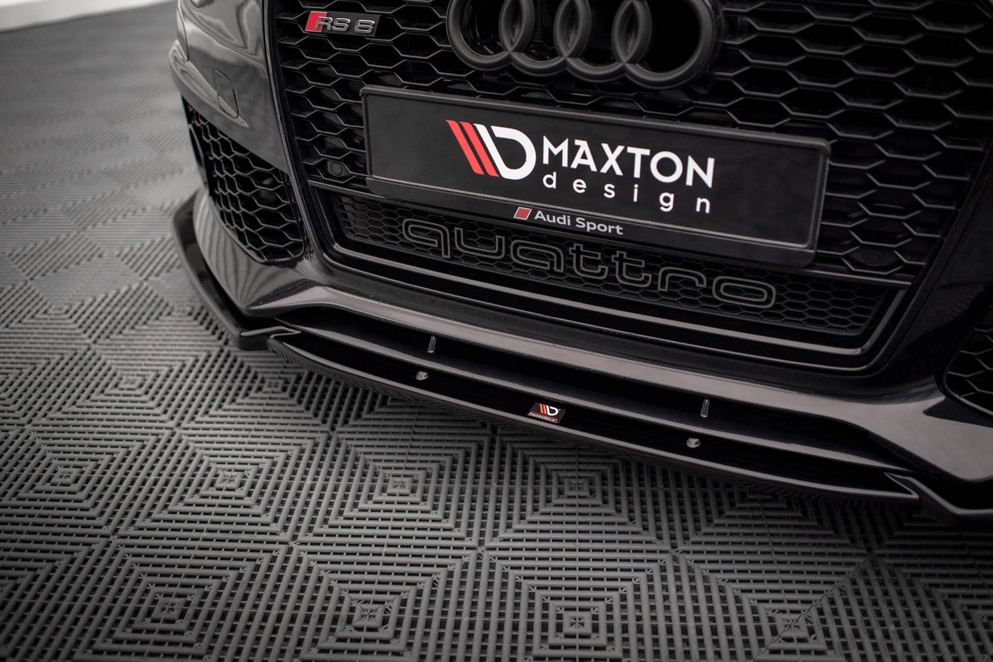 Front Ansatz für Audi A6 RS6 Look C7 schwarz matt