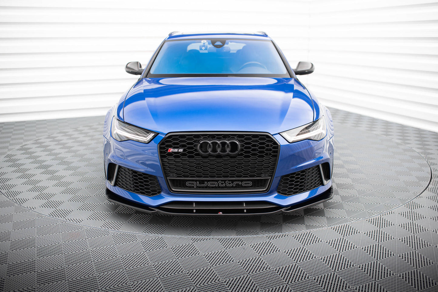 Front Ansatz V.3 für Audi RS6 C7 / C7 Facelift schwarz Hochglanz