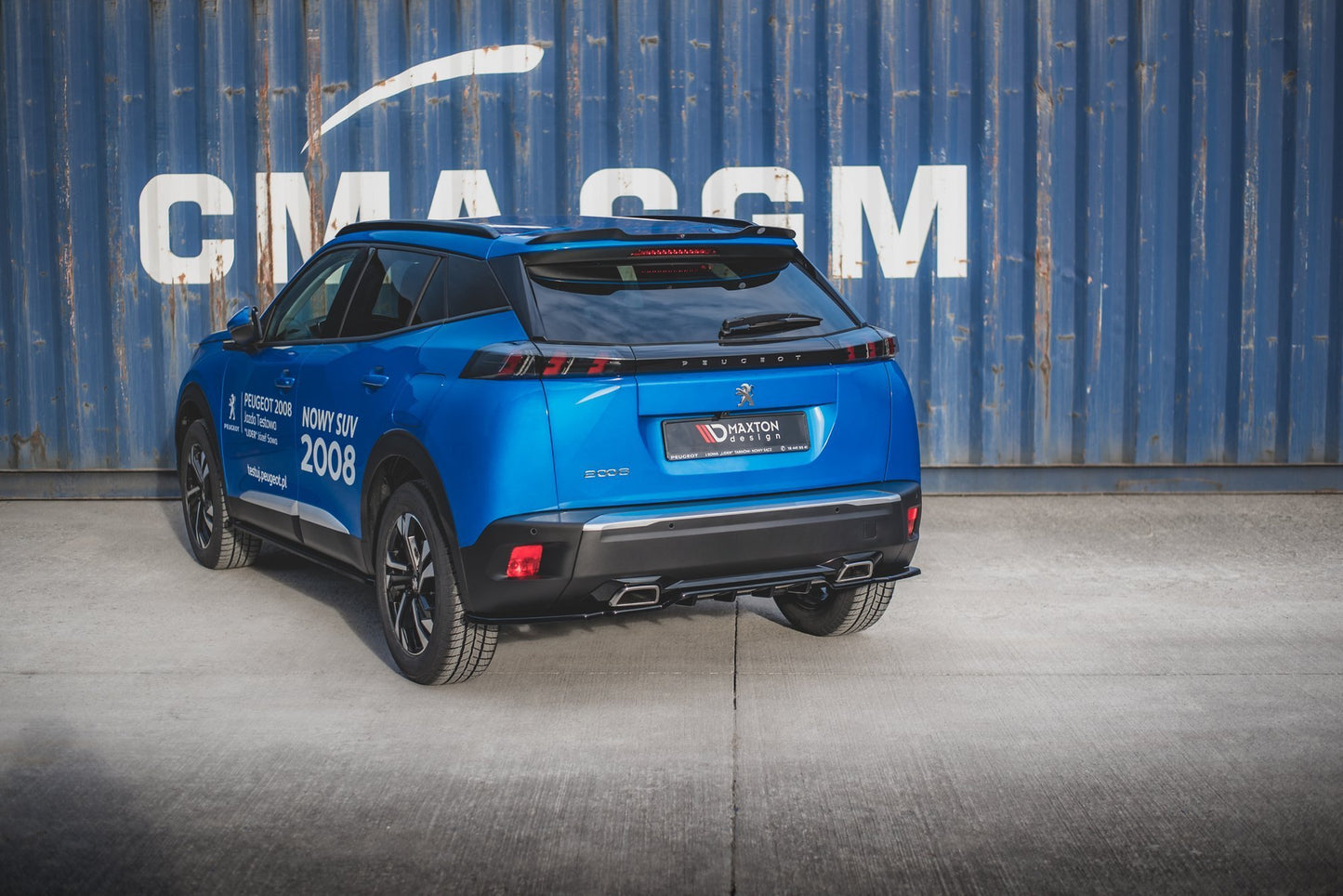 Spoiler CAP für Peugeot 2008 Mk2 schwarz Hochglanz