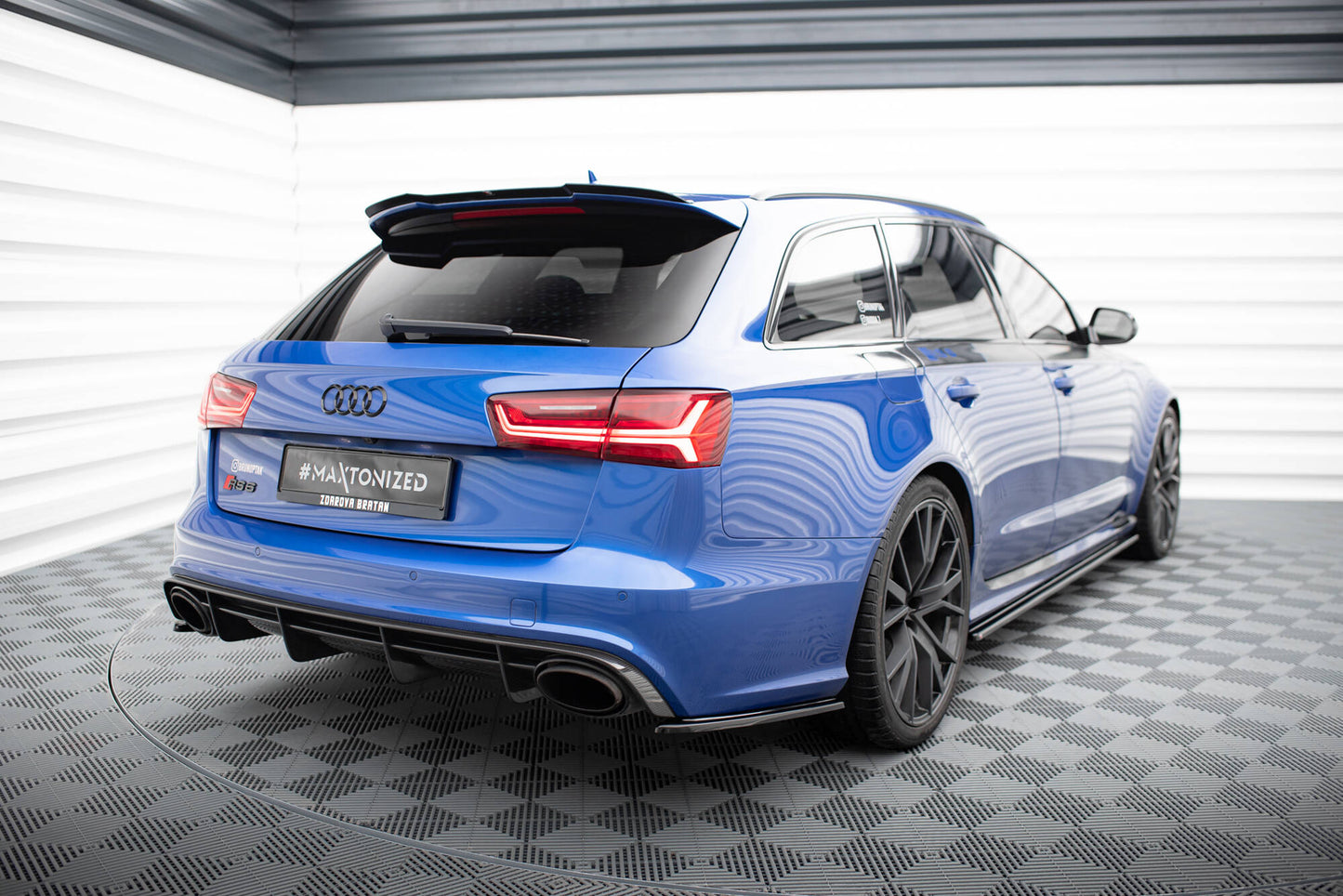 Spoiler CAP V.1 für Audi RS6 C7 / C7 Facelift schwarz Hochglanz