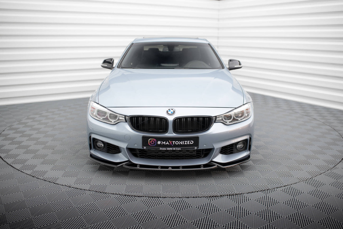Front Ansatz V.3 für BMW 4er Coupe / Gran Coupe / Cabrio M-Paket F32 / F36 / F33 schwarz Hochglanz