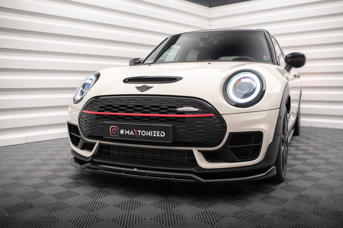 Front Ansatz V.2 für Mini Cooper Clubman John Cooper Works F54 Facelift schwarz Hochglanz