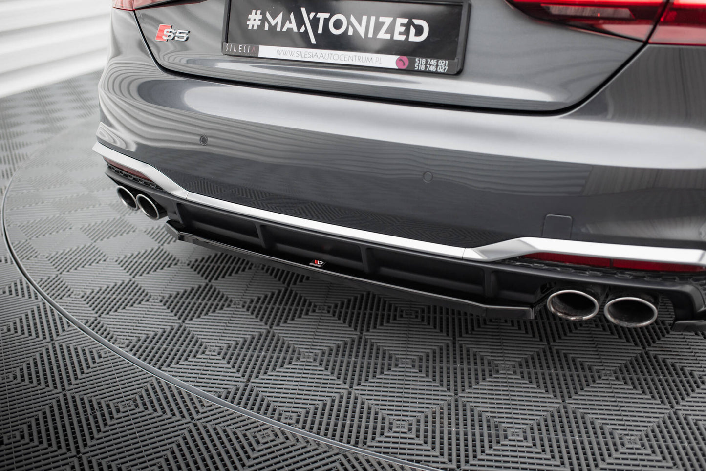 Heckansatz Audi S5 Sportback / Coupe F5 Facelift schwarz Hochglanz