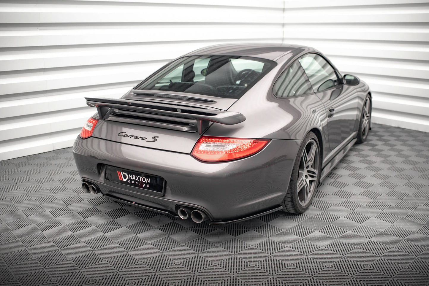 Heck Ansatz Flaps Diffusor für Porsche 911 Carrera / Carrera GTS 997 Facelift schwarz Hochglanz