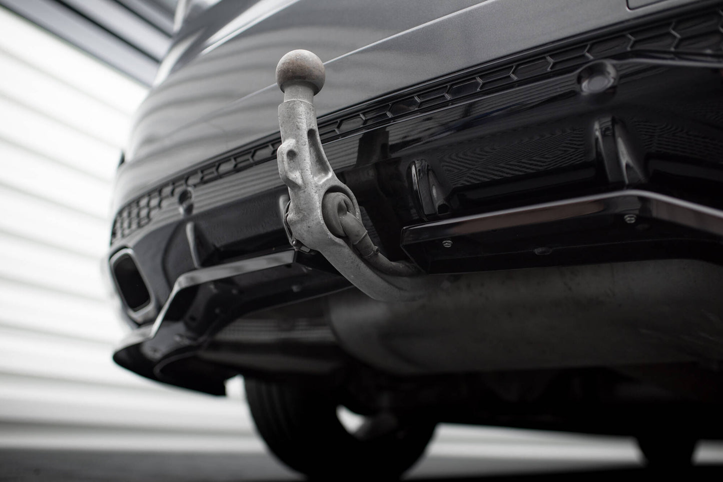 Mittlerer Cup Diffusor DTM Look Heck Ansatz für Ford S-Max ST-Line Mk2 schwarz Hochglanz