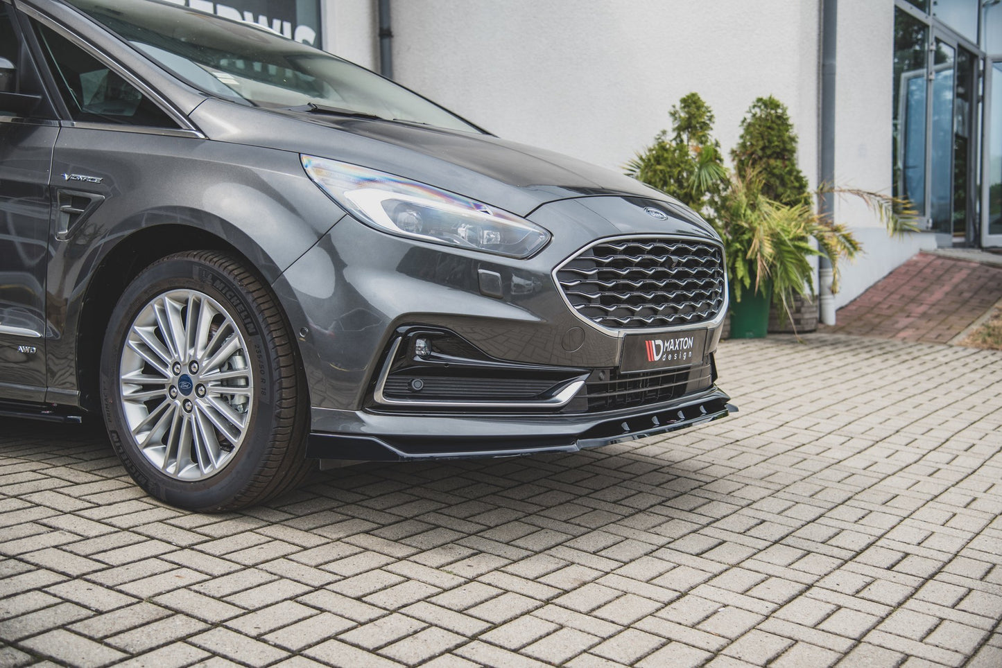 Front Ansatz für Ford S-Max Mk2 Facelift schwarz Hochglanz