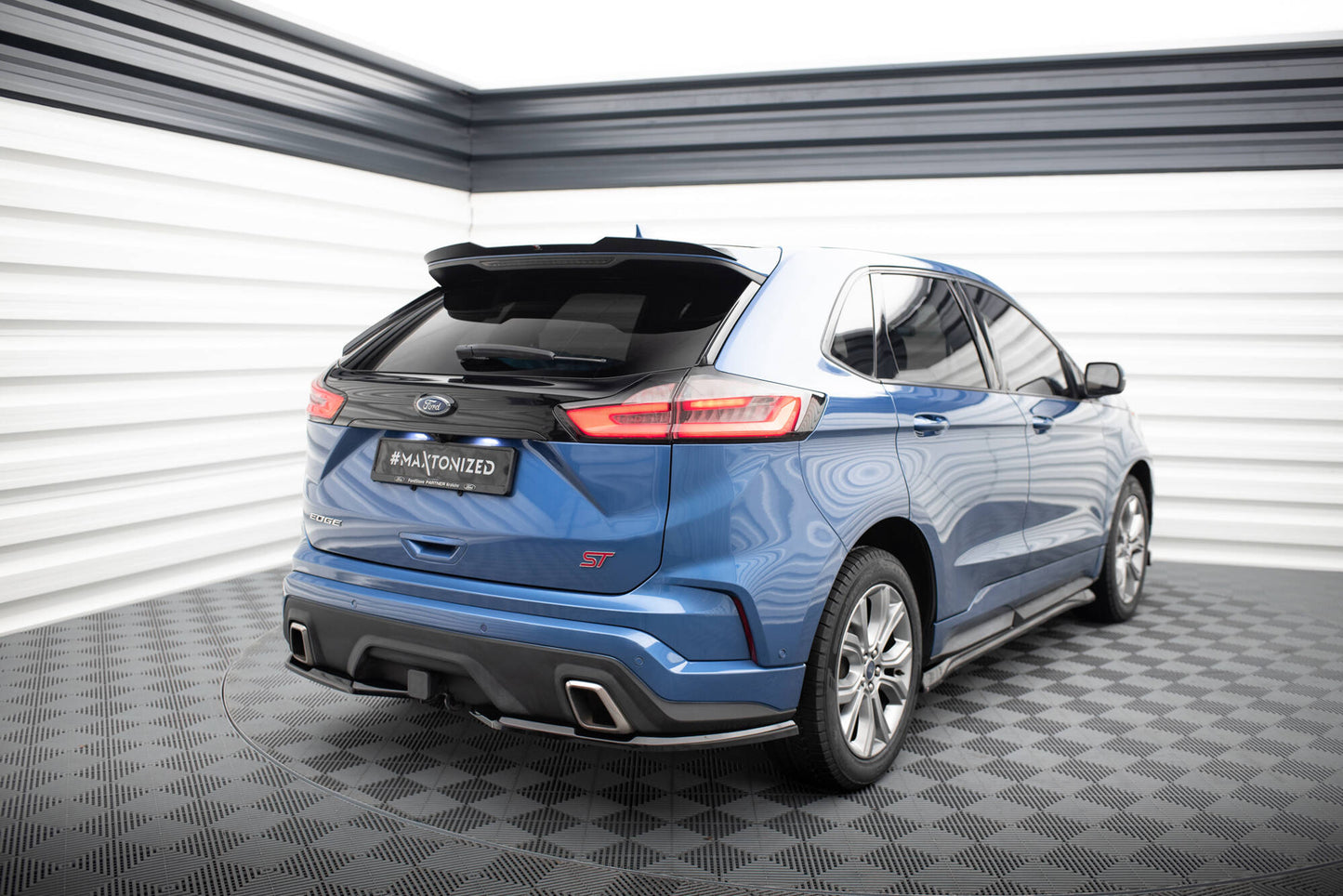 Spoiler CAP für Ford Edge Mk2 schwarz Hochglanz