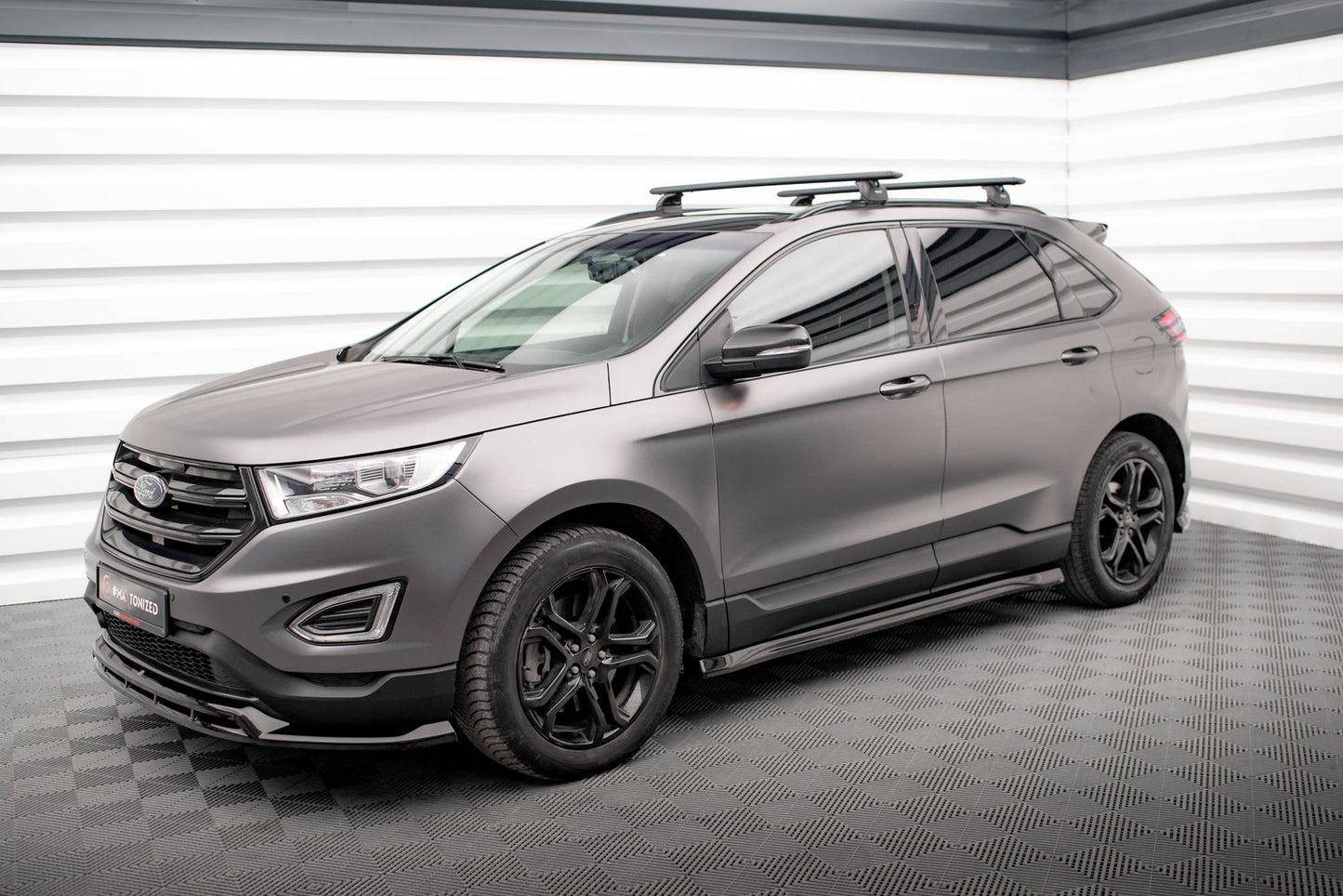 Seitenschweller Ansatz für Ford Edge Mk2 schwarz Hochglanz