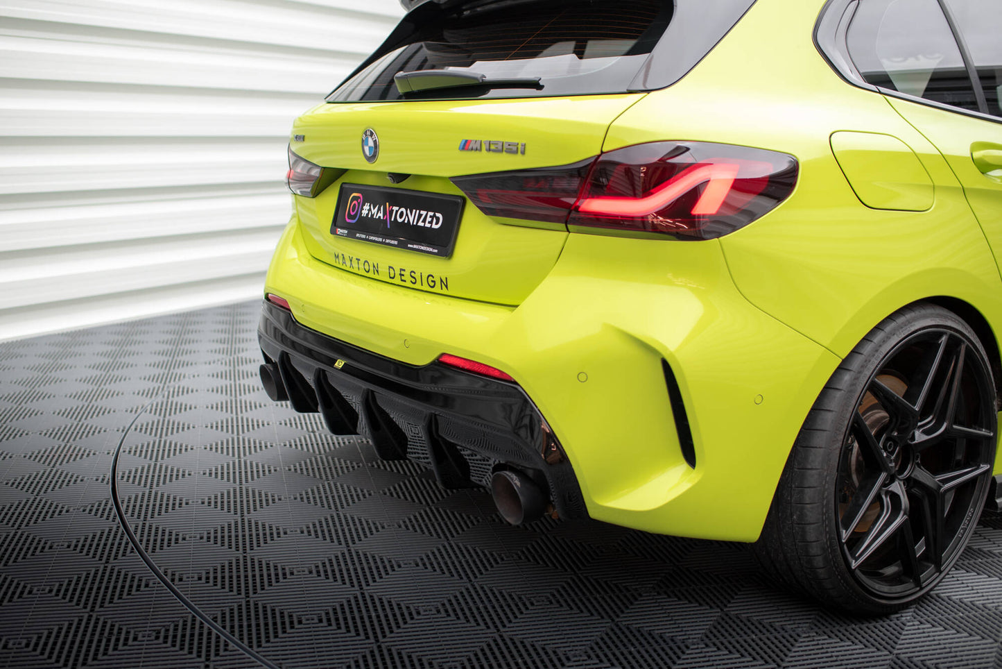 Diffusor Heck Ansatz V.3 für BMW 1er F40 M-Paket/ M135i / 128ti (Einzelauspuff li. re.)