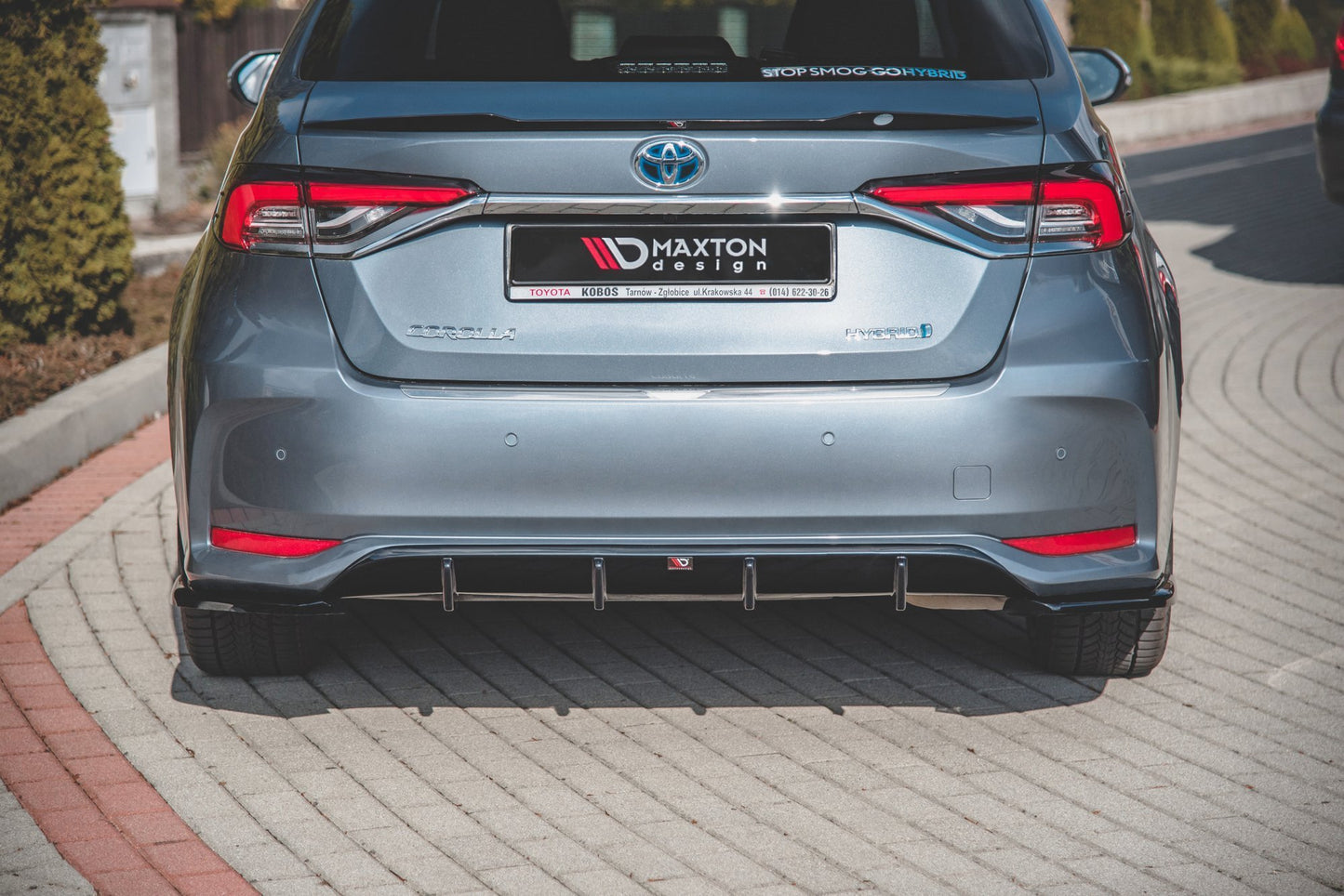 Diffusor Heck Ansatz für Toyota Corolla XII Limousine schwarz Hochglanz
