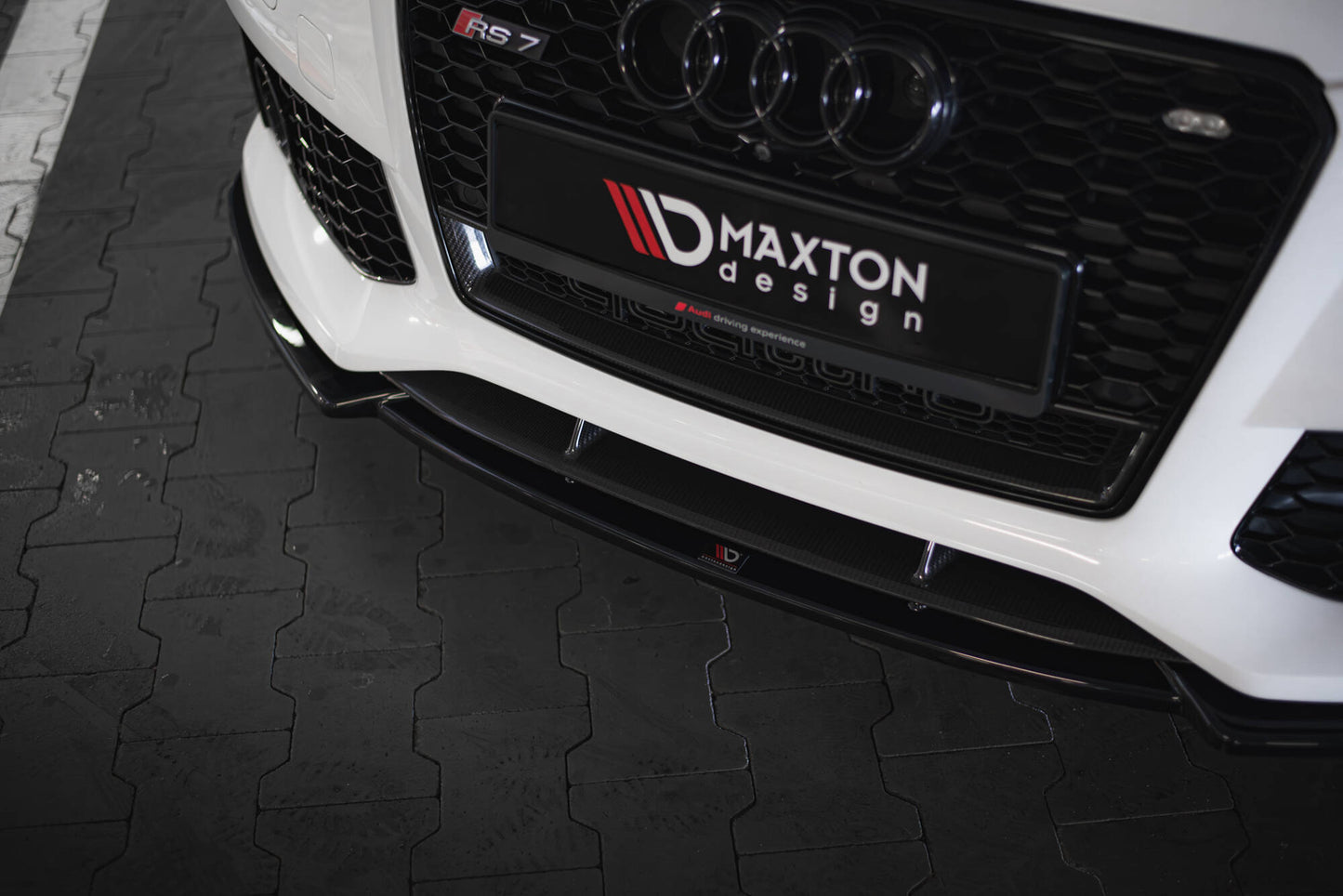 Front Ansatz V.3 für Audi RS7 C7 schwarz Hochglanz