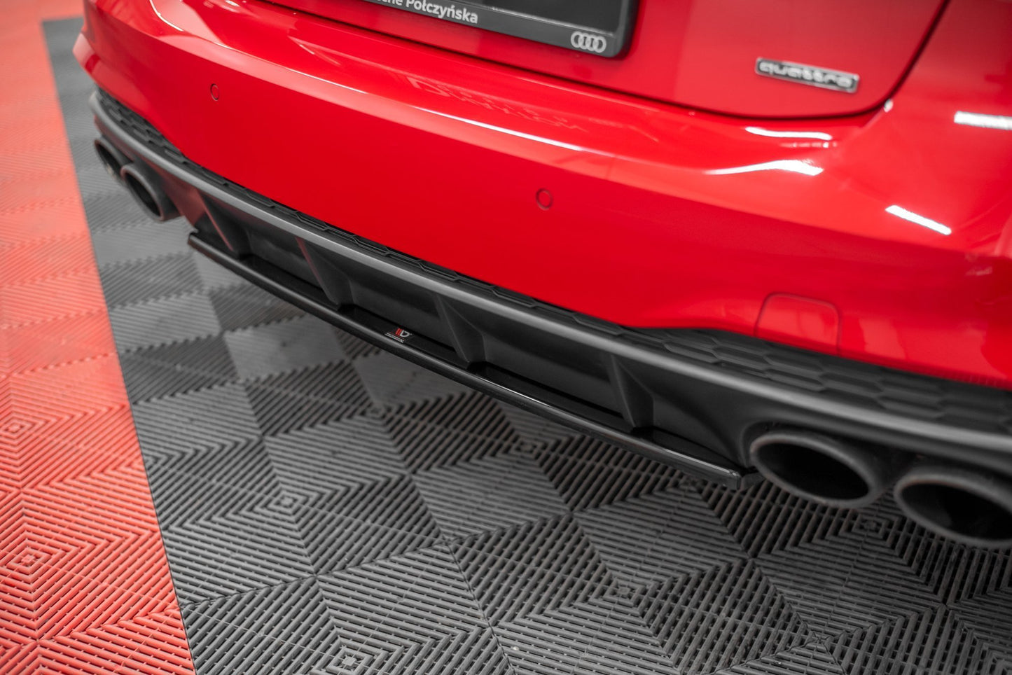 Heckansatz Audi S7 C8 schwarz Hochglanz