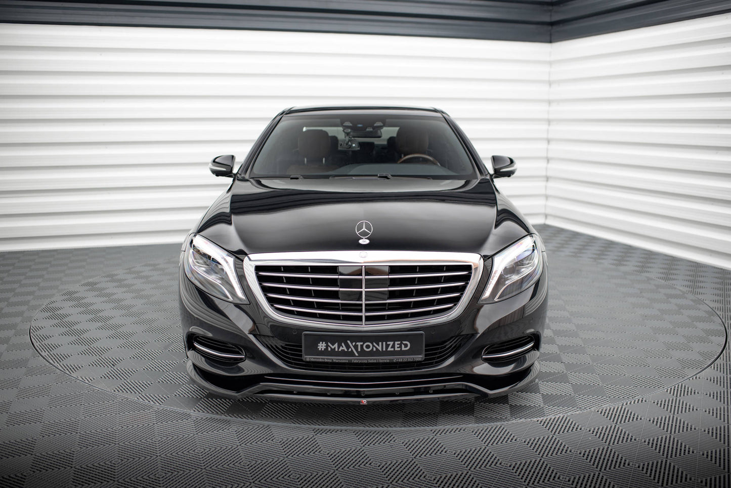 Front Ansatz V.2 für Mercedes-Benz S W222 schwarz Hochglanz