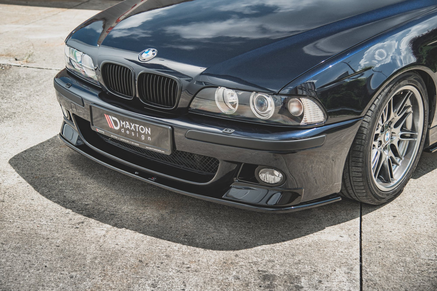 Front Ansatz für Seite + Front Ansatz für BMW M5 / 5 M-Paket E39 schwarz Hochglanz