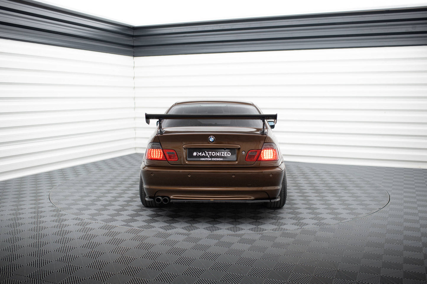 Carbon Spoiler With External Brackets Uprights BMW 3er Coupe E46