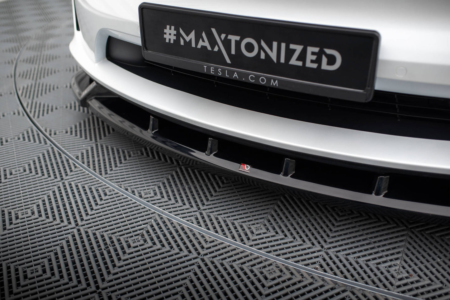 Front Ansatz V.2 für Tesla Model X Mk1 Facelift schwarz Hochglanz