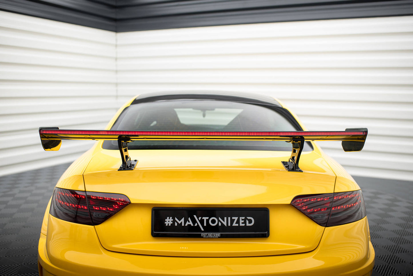 Carbon Spoiler With Internal Brackets Uprights + LED Audi A5 Coupe 8T