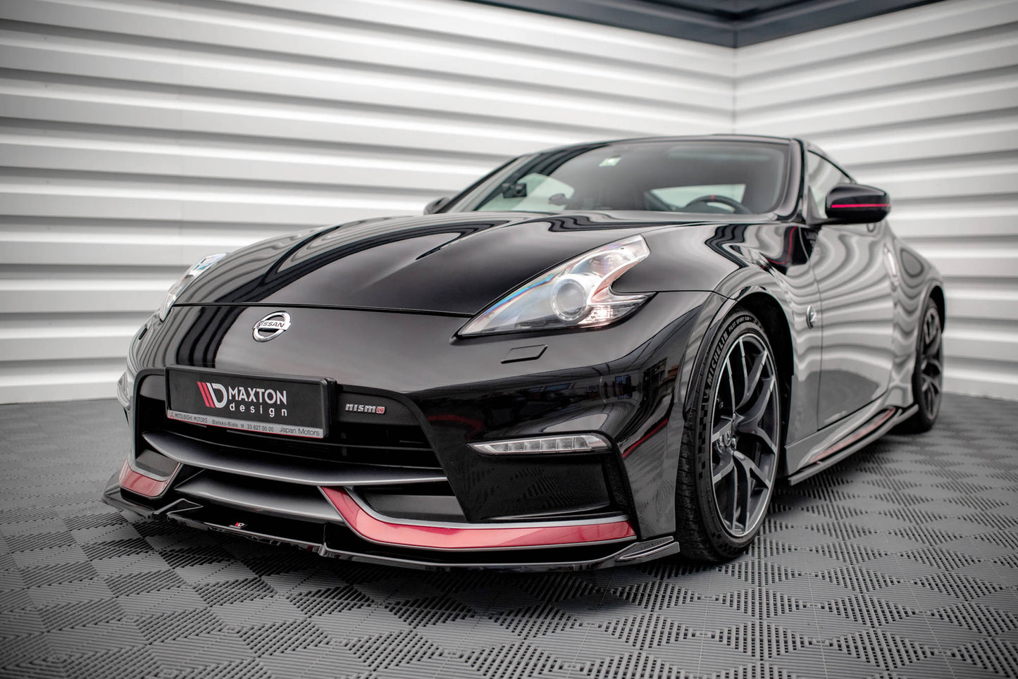 Front Ansatz V.2 für Nissan 370Z Nismo Facelift schwarz Hochglanz