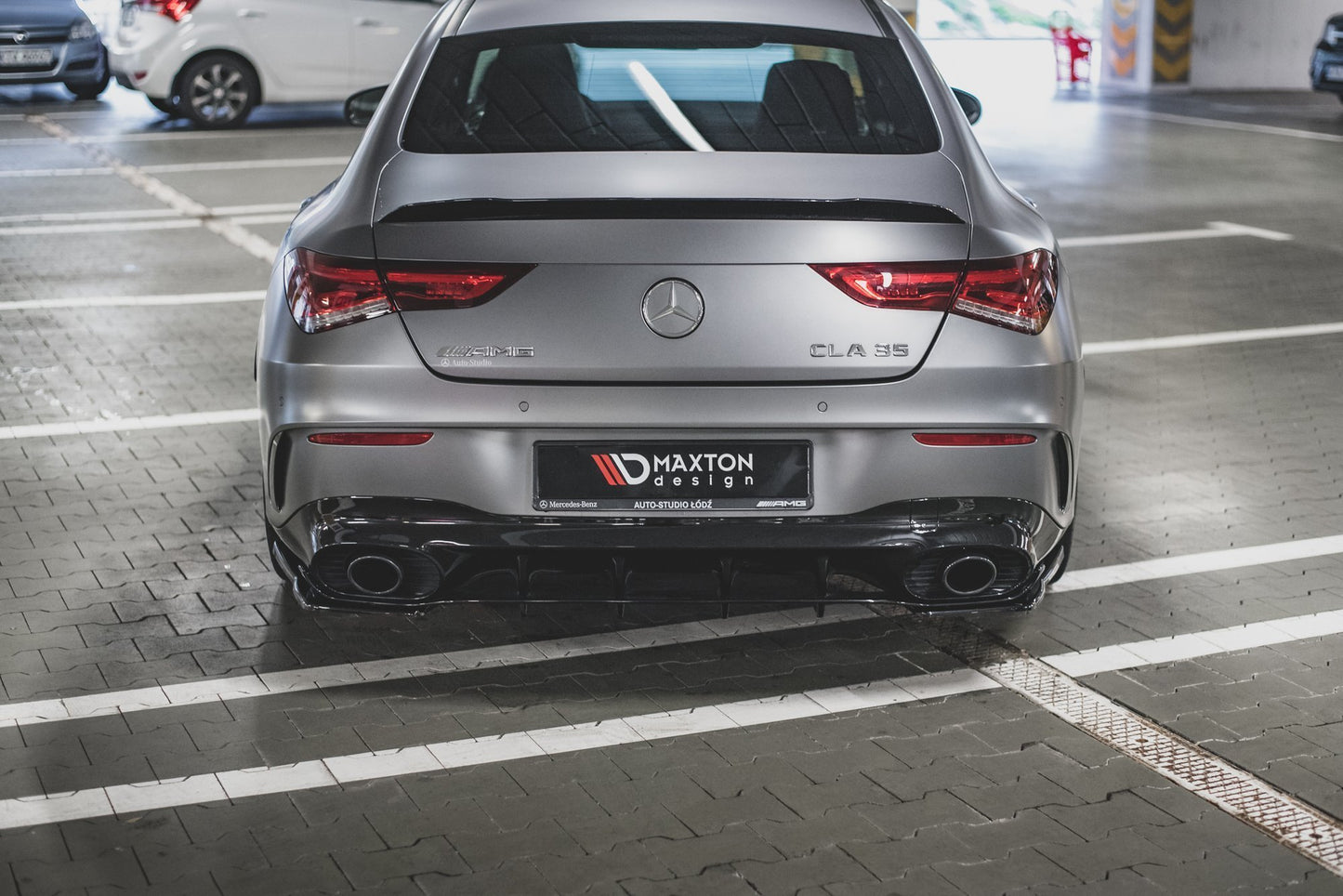 Diffusor Heck Ansatz für Mercedes-AMG CLA 35 Aero / 45 Aero C118 schwarz Hochglanz