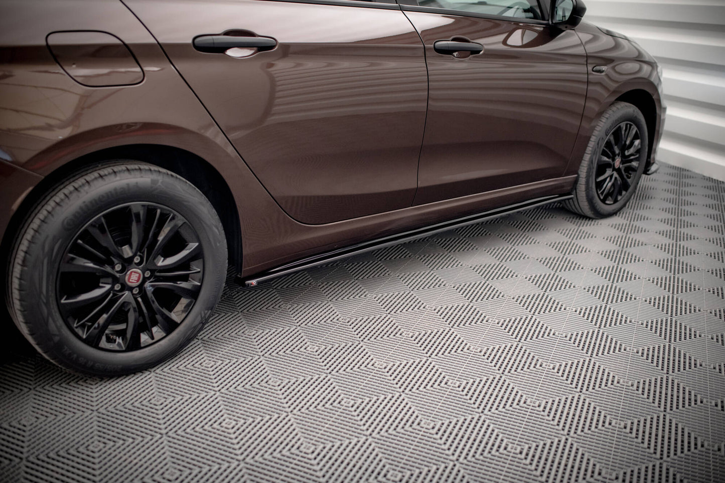 Seitenschweller Ansatz für Fiat Tipo S-Design schwarz Hochglanz