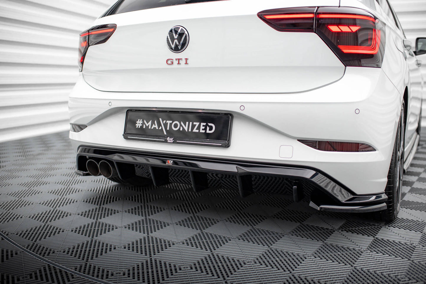 Diffusor Heck Ansatz für VW Polo GTI Mk6 Facelift