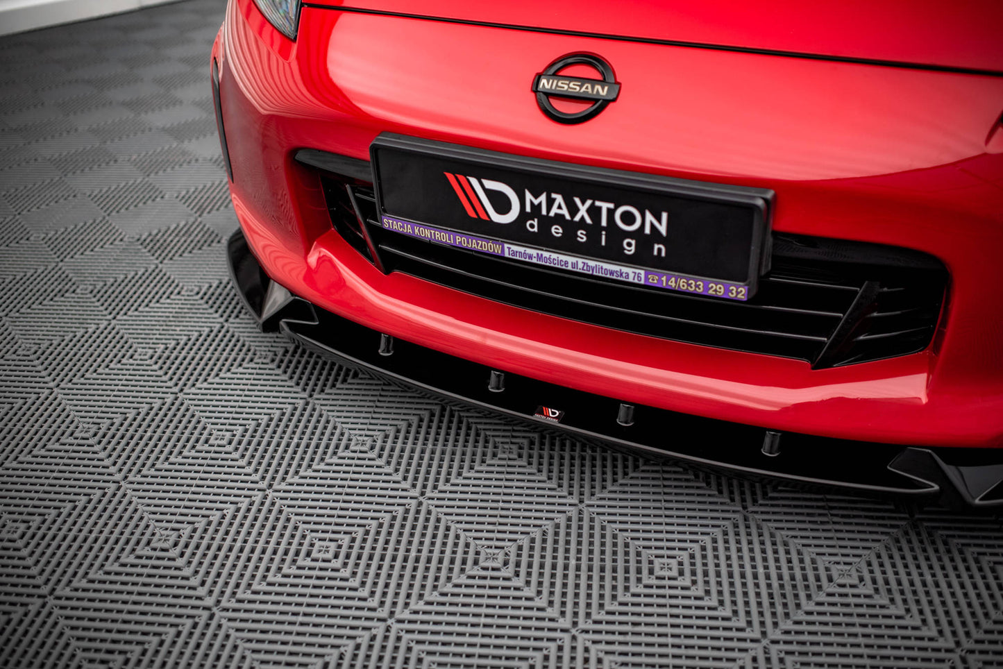 Front Ansatz V.3 für Nissan 370Z Facelift schwarz Hochglanz