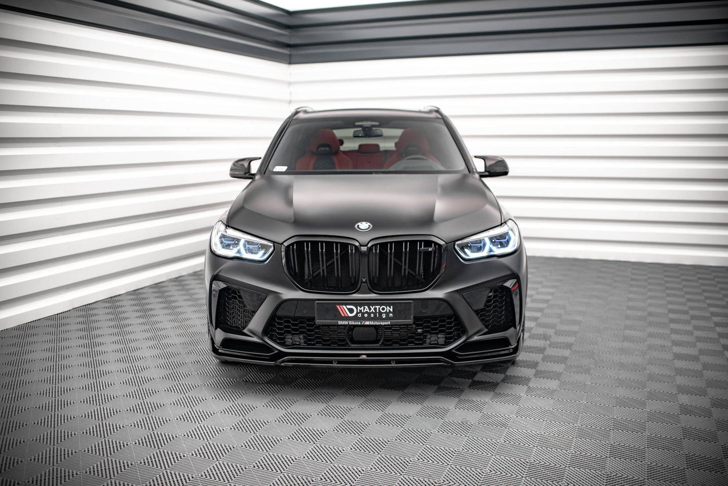 Front Ansatz V.3 für BMW X5M F95 schwarz Hochglanz