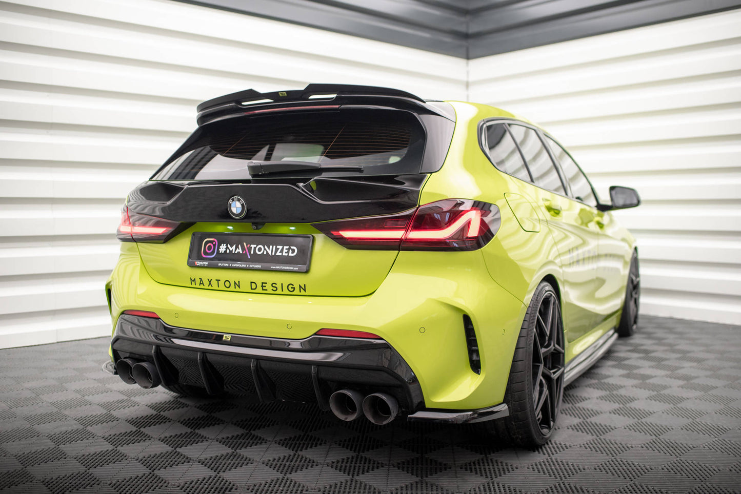 Heckscheiben Spoiler für BMW 1er M-Paket / M135i / 128ti F40 schwarz Hochglanz