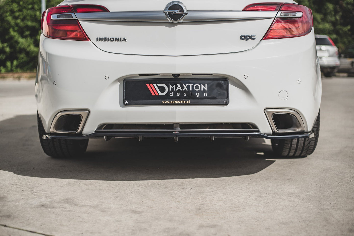 Mittlerer Cup Diffusor DTM Look Heck Ansatz für Opel Insignia Mk. 1 OPC Facelift schwarz Hochglanz